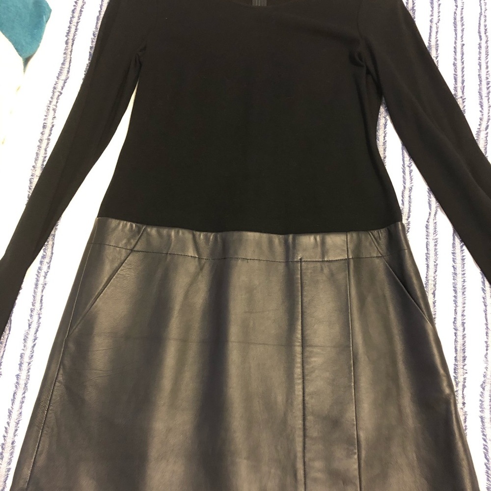 Theory Mixed-media Mini-dress